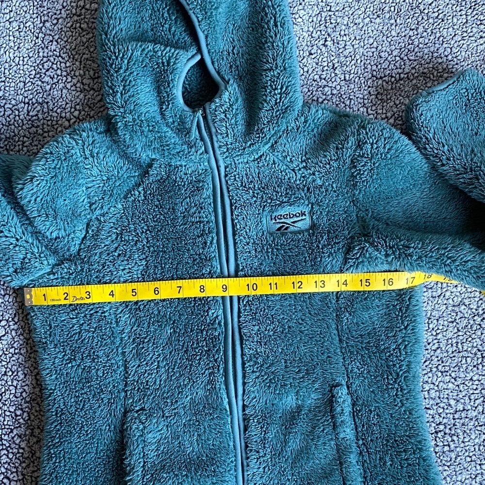 Reebok girls Teal Fleece Zip-Up Hoodie - Picture 9 of 10